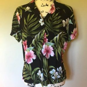 Shannon Marie Hawaiian Tropical Shirt Large L New!